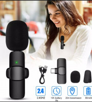 K8 Wireless Collar Clip Professional Microphone For Live, Video, Sound Recorded-Type-C