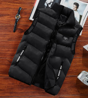 Winter Jackets Thick Vests Man Sleeveless Warm Cotton ( Black Colour )