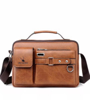 Men's Pu Leather Shoulder Bag (brown shape )