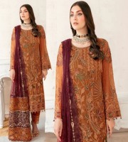 Indian Soft Georgette With Heavy Embroidery & Sequence Work (HRB14)