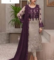 Muslim Georgette Pearl & Sequin hand work Woman pakistani Pant Salwar Kameez (MSP2)