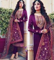 Kritika Kamra In Dark Purple Color Salwar Kameez (KDP01)