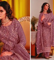 Onion Indian Soft Georgette With Heavy Embroidery