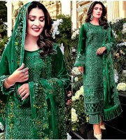 (PGR15)Pakistani suit with frill dupatta with heavy embroidered ChiniGura Fabric