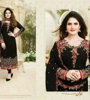 New High Quality Embroidary Georgette Unstich Shalwar Kameez (NRB01)