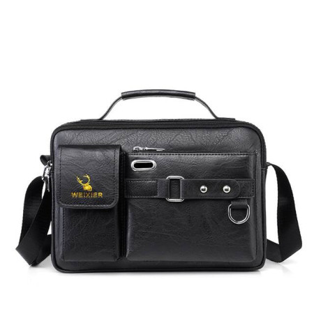 Men's Pu Leather Shoulder Bag (Black shape )