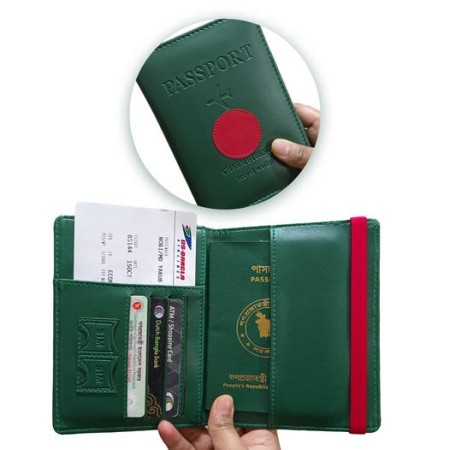 Passport Cover (অরিজিনাল লেদার) - Green