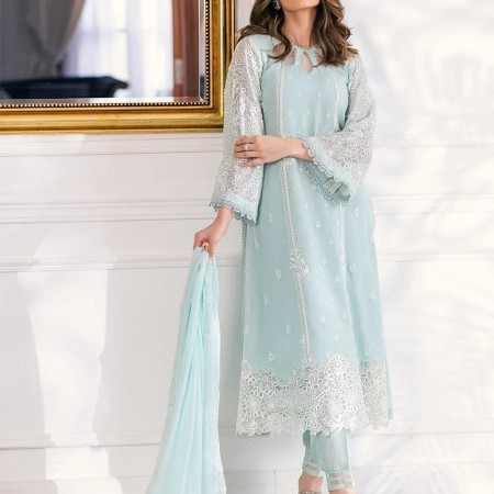Soft Georgette Embroidered Pakistani Suit (HRB12)