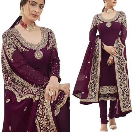 Indian Soft Georgette With Heavy Embroidery