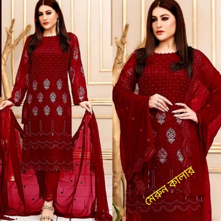 Indian Soft Georgette With Heavy Embroidery