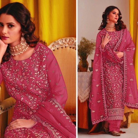 Sweet Indian Soft Georgette With Heavy Embroidery