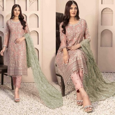 Tawakkal Georgette Indian Salwar Suit Unstitched 4 Piece ( HRB09)