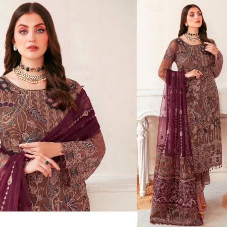 Indian Soft Georgette With Heavy Embroidery & Sequence Work (HRB11)