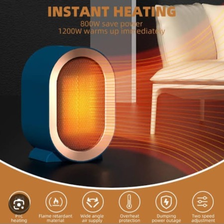 Mini Portable Air Heater"পোর্টেবল PTC সিরামিক স্পেস হিটার 1200W