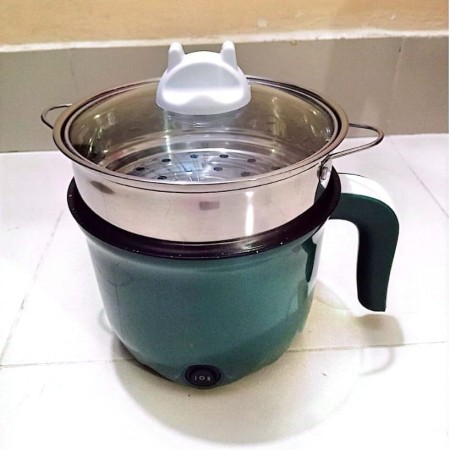 1.9L Green Electric Mini Cooker | Non-Stick Multifunctional Cooker for Home & Kitchen(EMC04)