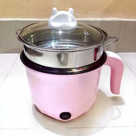 1.9L Pink Electric Mini Cooker | Non-Stick Multifunctional Cooker for Home & Kitchen(EMC05)
